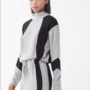 UO Addy Colorblock turtleneck Mini Dress